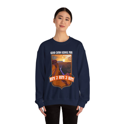 Rim To Rim To Rim Grand Canyon R2R2R Hiker Medal National Park Hiking Sweatshirt - NPT126ALL